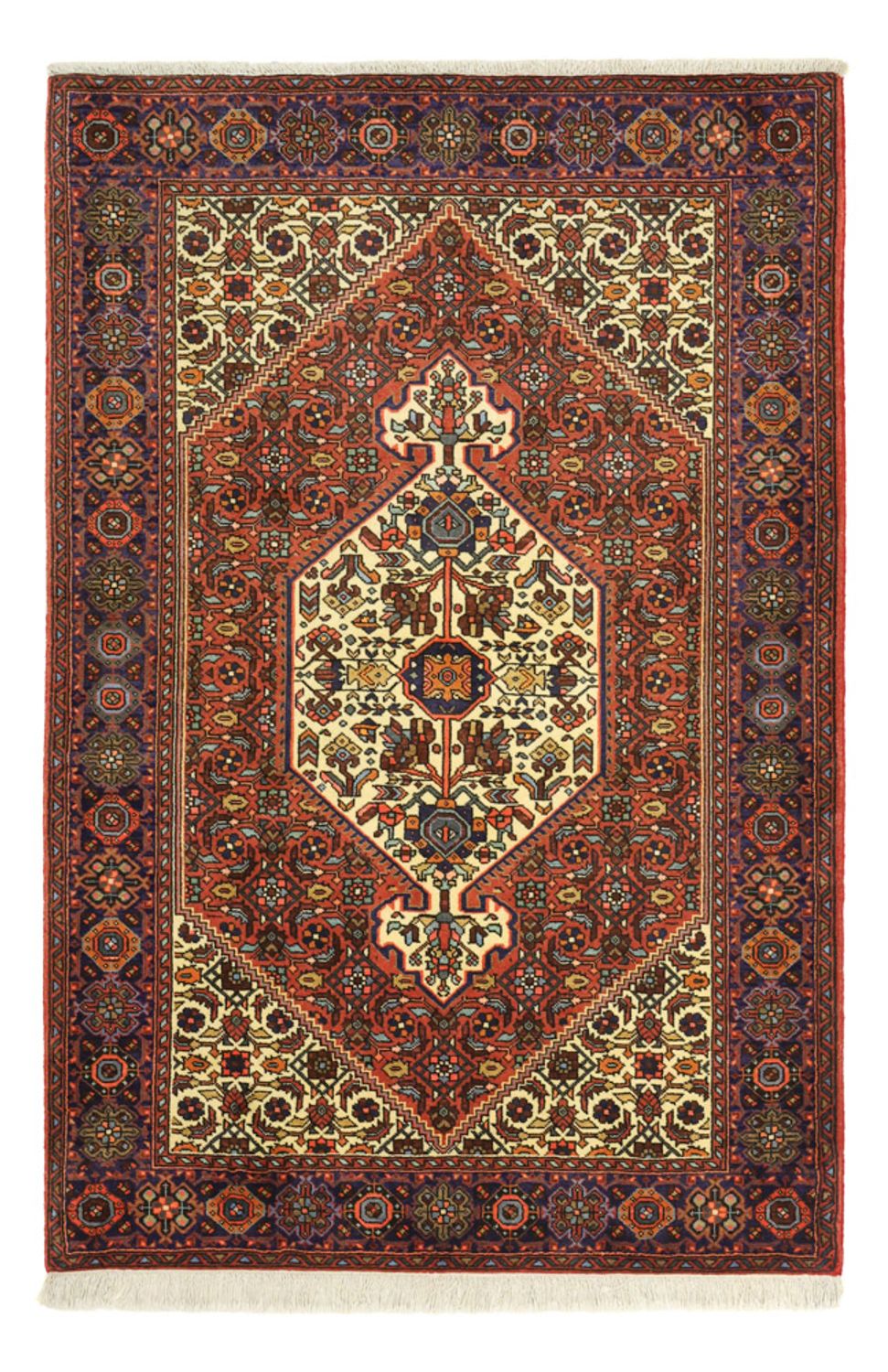 Alfombra persa - Nómada - 152 x 101 cm - rojo oscuro