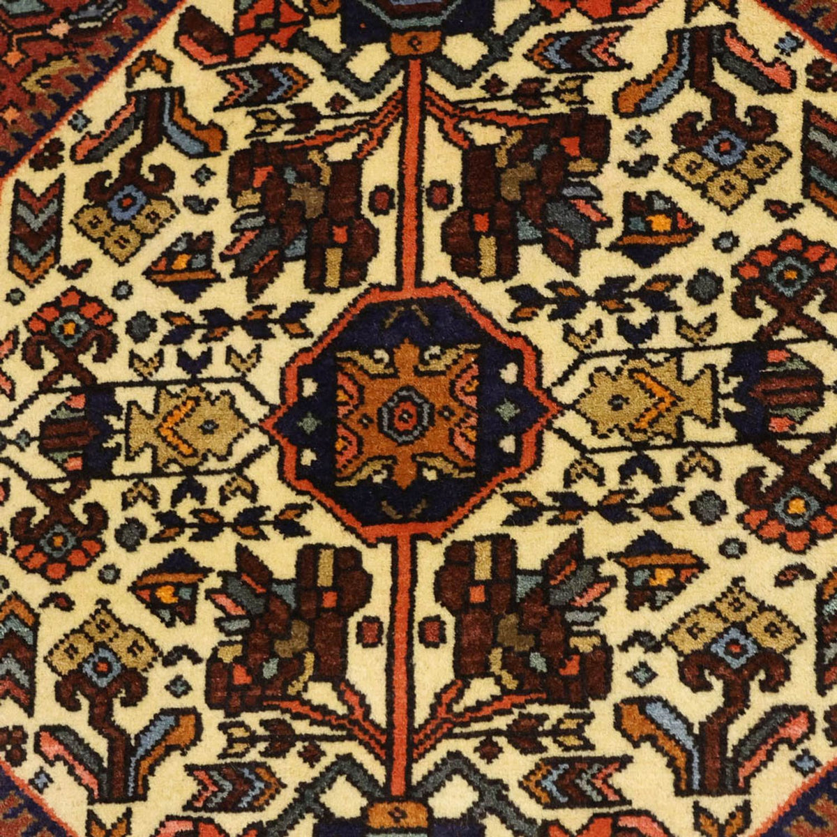 Alfombra persa - Nómada - 152 x 101 cm - rojo oscuro