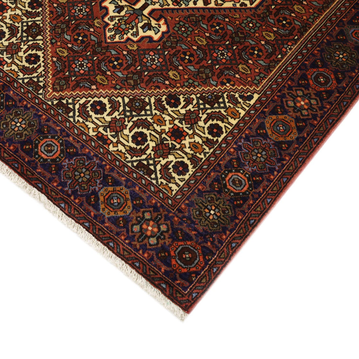 Alfombra persa - Nómada - 152 x 101 cm - rojo oscuro