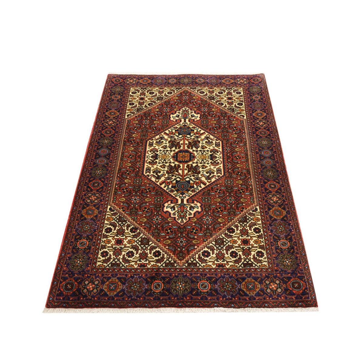 Alfombra persa - Nómada - 152 x 101 cm - rojo oscuro