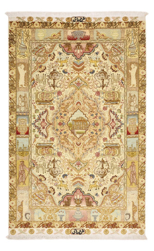Alfombra Persa - Tabriz - Real - 160 x 101 cm - beige