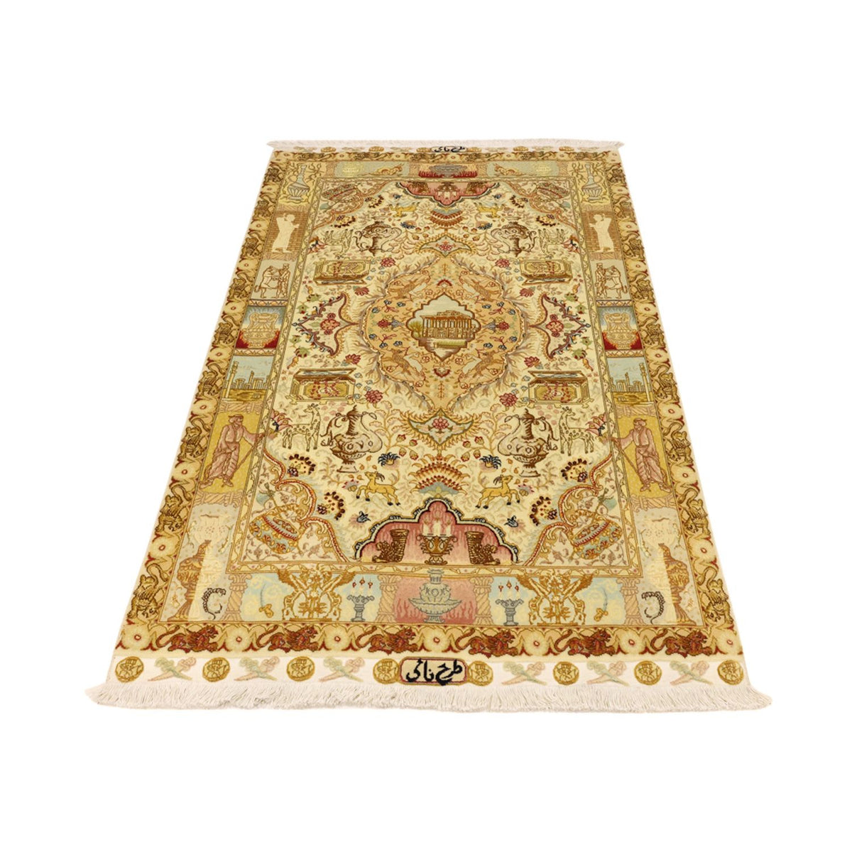 Alfombra Persa - Tabriz - Real - 160 x 101 cm - beige