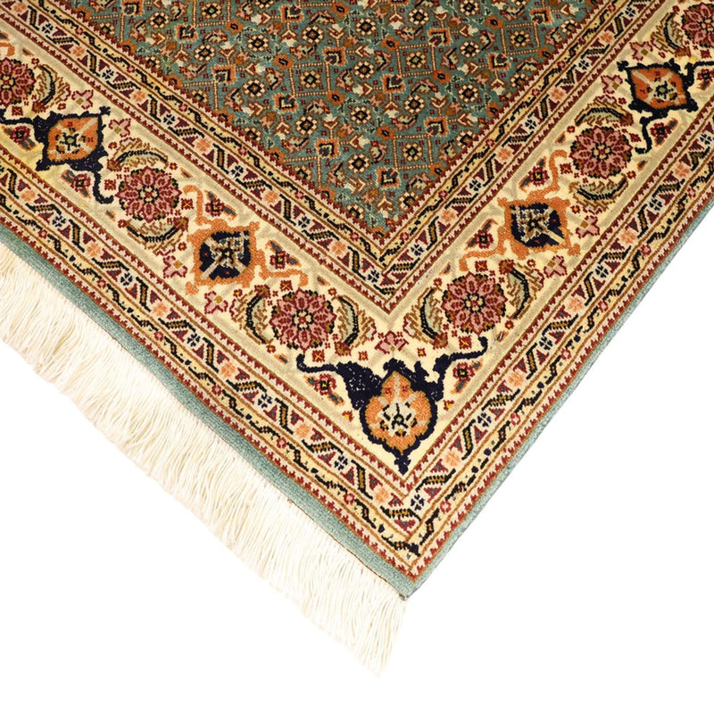 Alfombra Persa - Tabriz - Real - Real - 145 x 101 cm - verde oliva