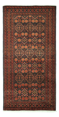 Alfombra de pasillo Alfombra Belutsch - 198 x 102 cm - rojo oscuro