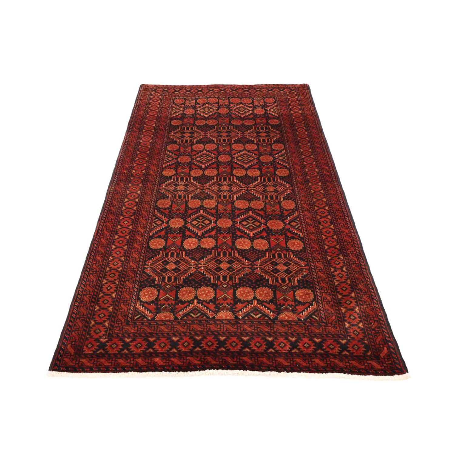 Alfombra de pasillo Alfombra Belutsch - 198 x 102 cm - rojo oscuro
