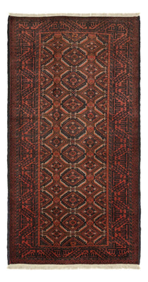 Alfombra de pasillo Alfombra Belutsch - 192 x 98 cm - rojo oscuro