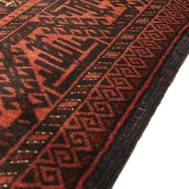Alfombra de pasillo Alfombra Belutsch - 192 x 98 cm - rojo oscuro