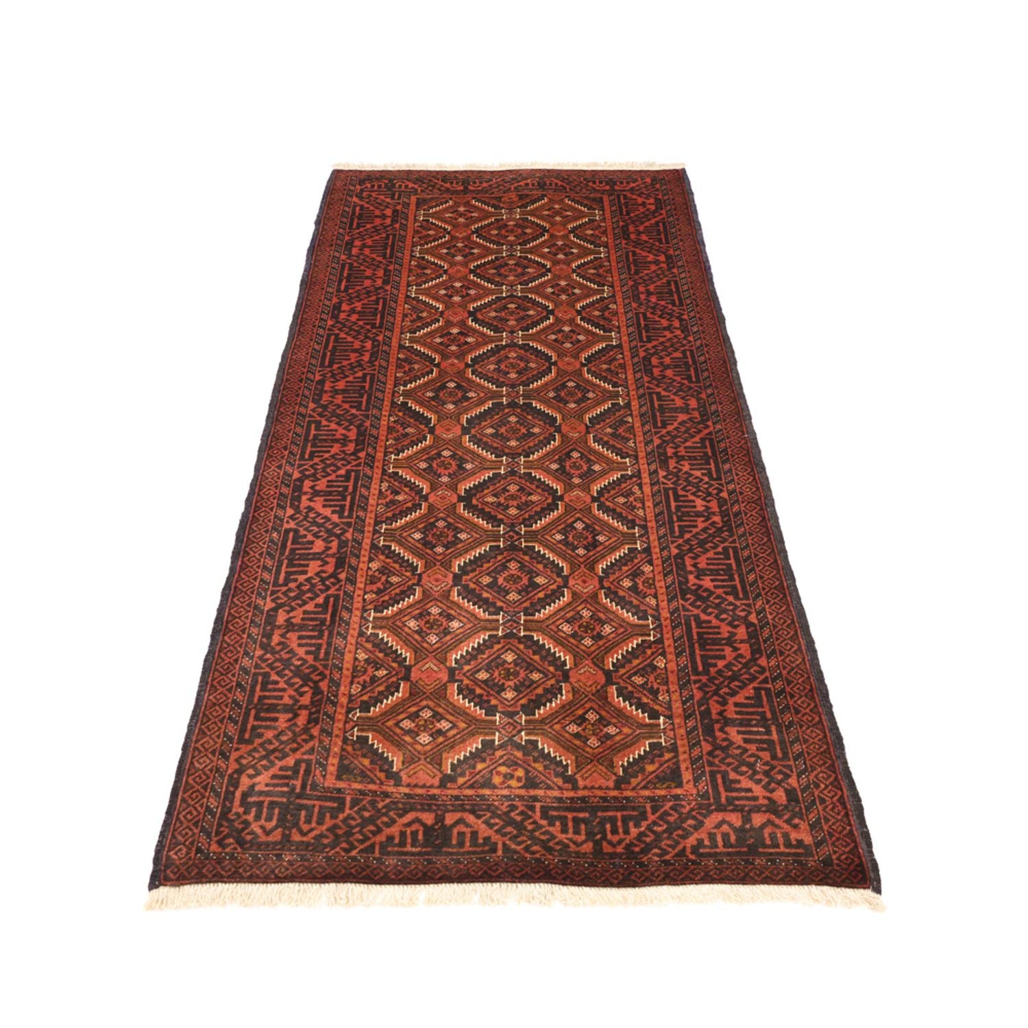 Alfombra de pasillo Alfombra Belutsch - 192 x 98 cm - rojo oscuro