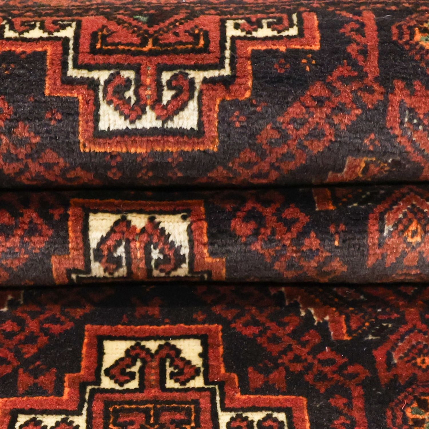 Alfombra de pasillo Alfombra Belutsch - 194 x 97 cm - rojo oscuro
