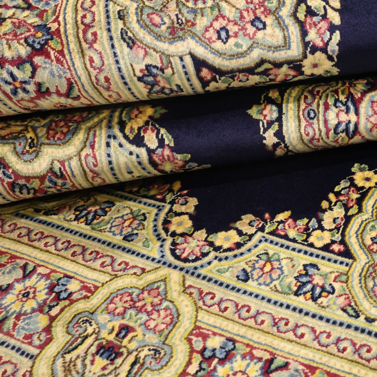 Alfombra persa - Clásica - Real - 148 x 89 cm - azul oscuro