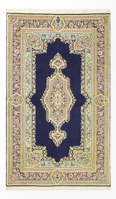 Alfombra persa - Clásica - Real - 147 x 90 cm - azul oscuro
