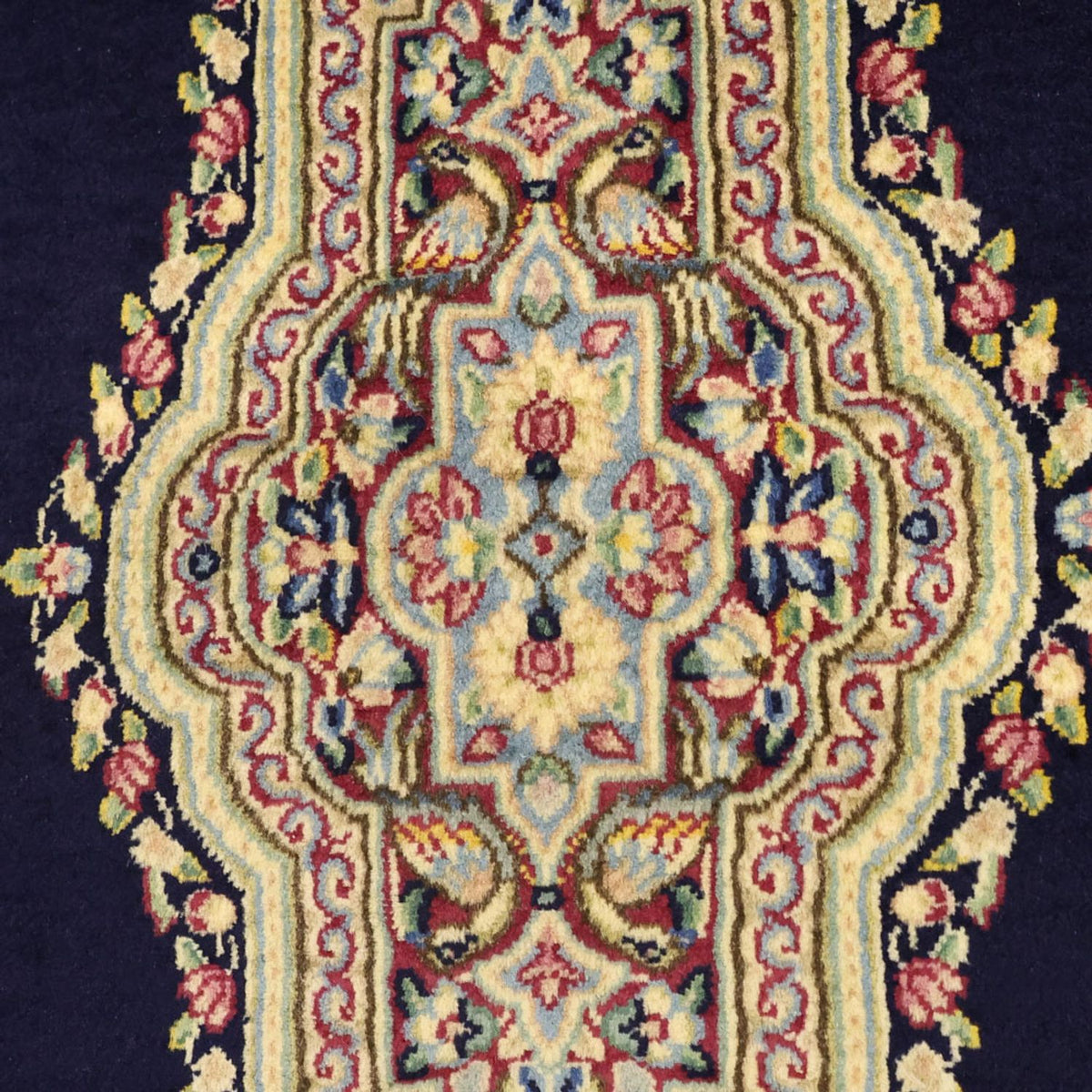 Alfombra persa - Clásica - Real - 147 x 90 cm - azul oscuro