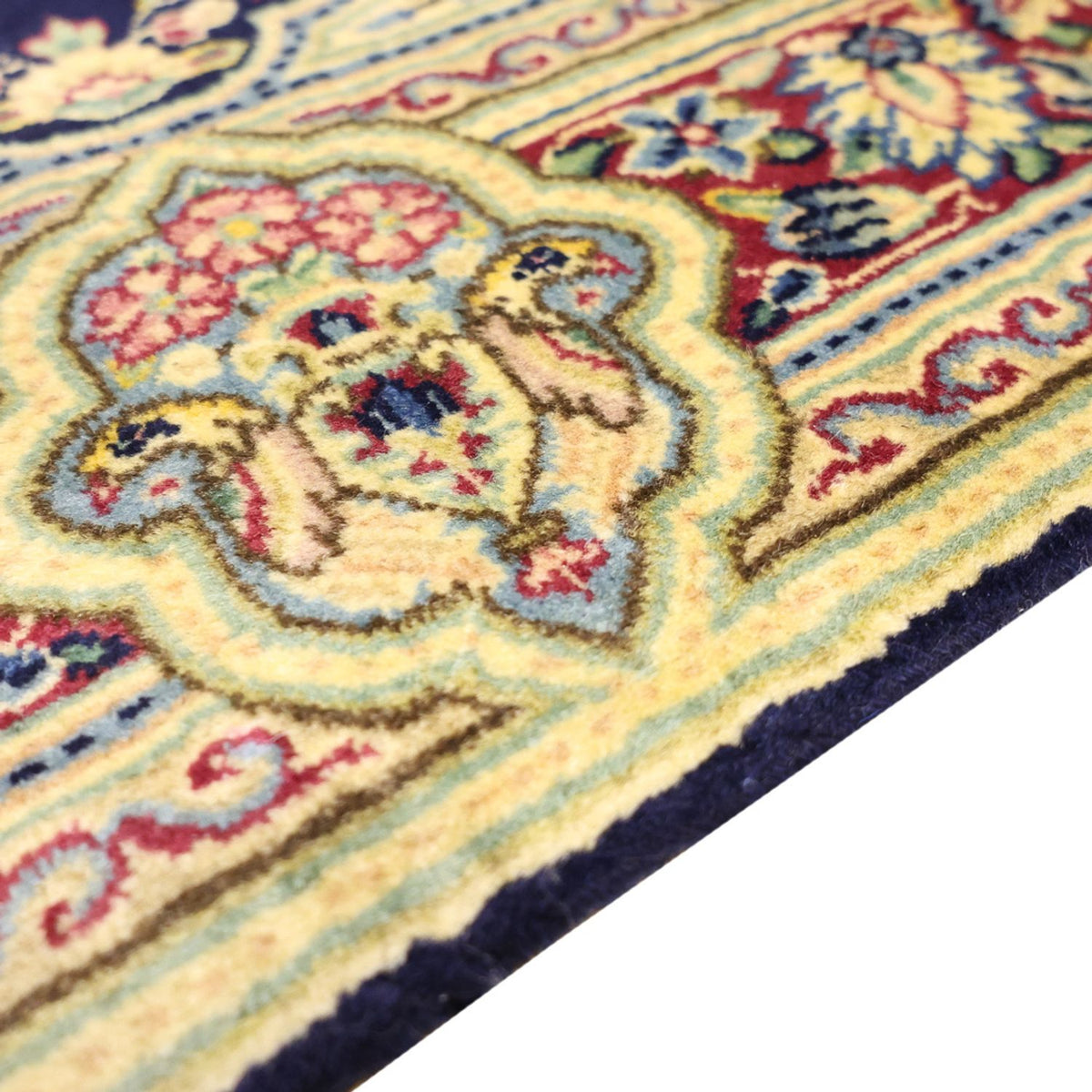 Alfombra persa - Clásica - Real - 147 x 90 cm - azul oscuro