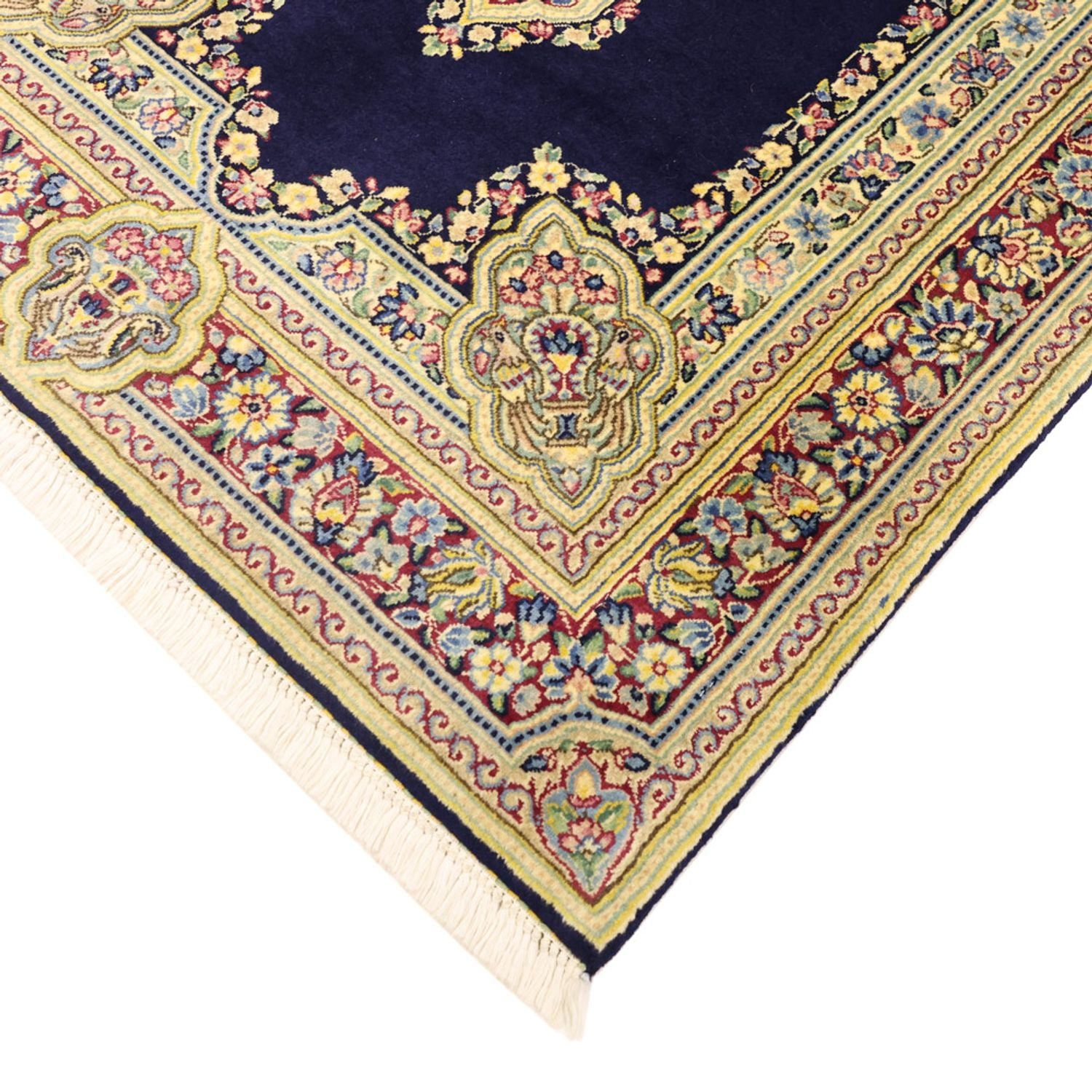 Alfombra persa - Clásica - Real - 147 x 90 cm - azul oscuro