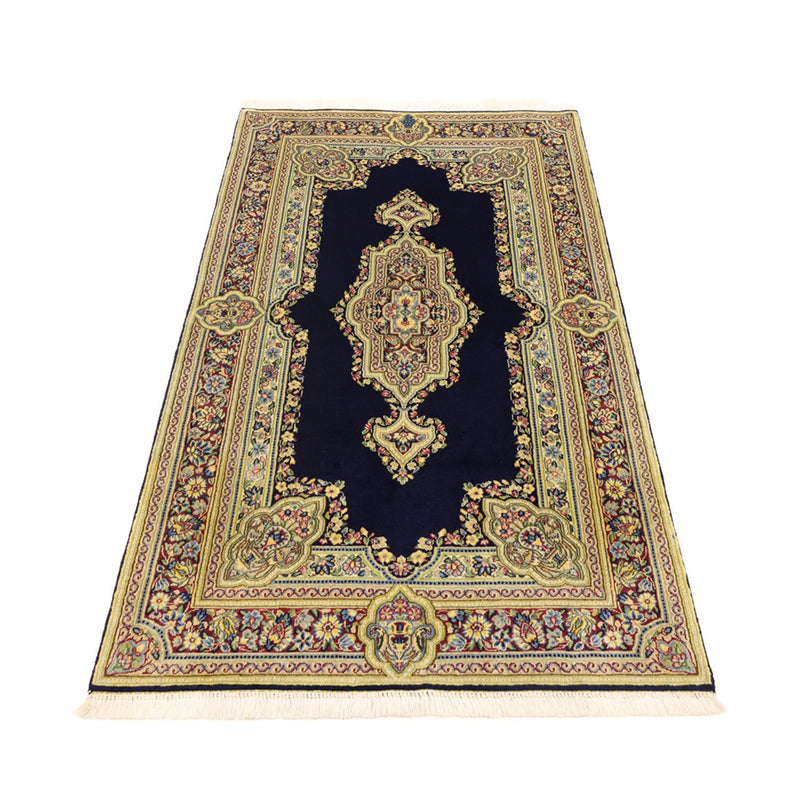 Alfombra persa - Clásica - Real - 147 x 90 cm - azul oscuro