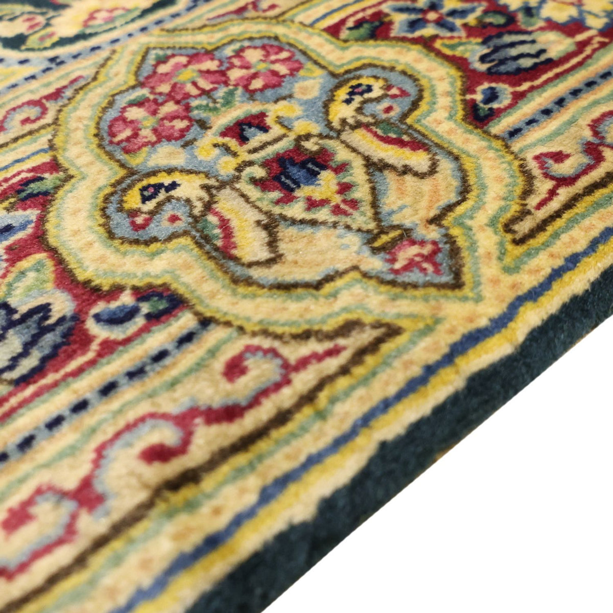 Alfombra persa - Clásica - Real - 152 x 90 cm - verde oscuro