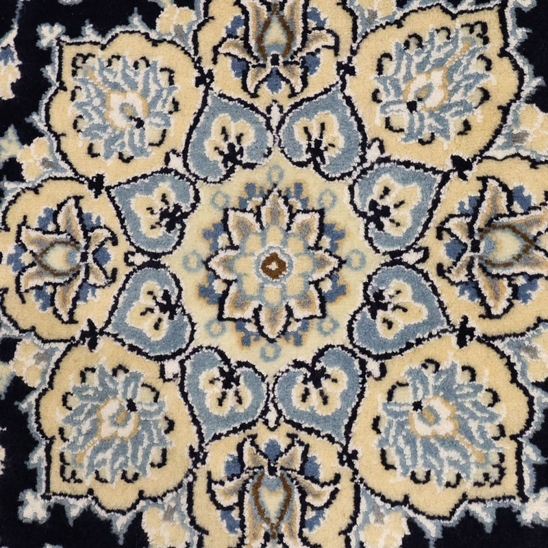 Alfombra Persa - Nain - Real - 136 x 86 cm - azul oscuro