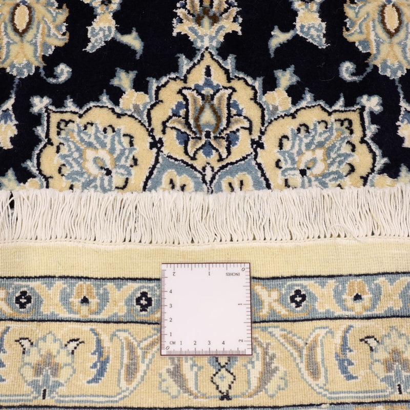 Alfombra Persa - Nain - Real - 136 x 86 cm - azul oscuro