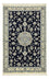 Alfombra Persa - Nain - Real - 137 x 88 cm - azul oscuro