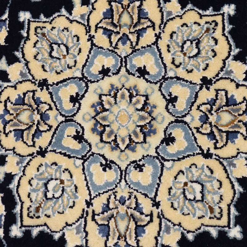 Alfombra Persa - Nain - Real - 137 x 88 cm - azul oscuro