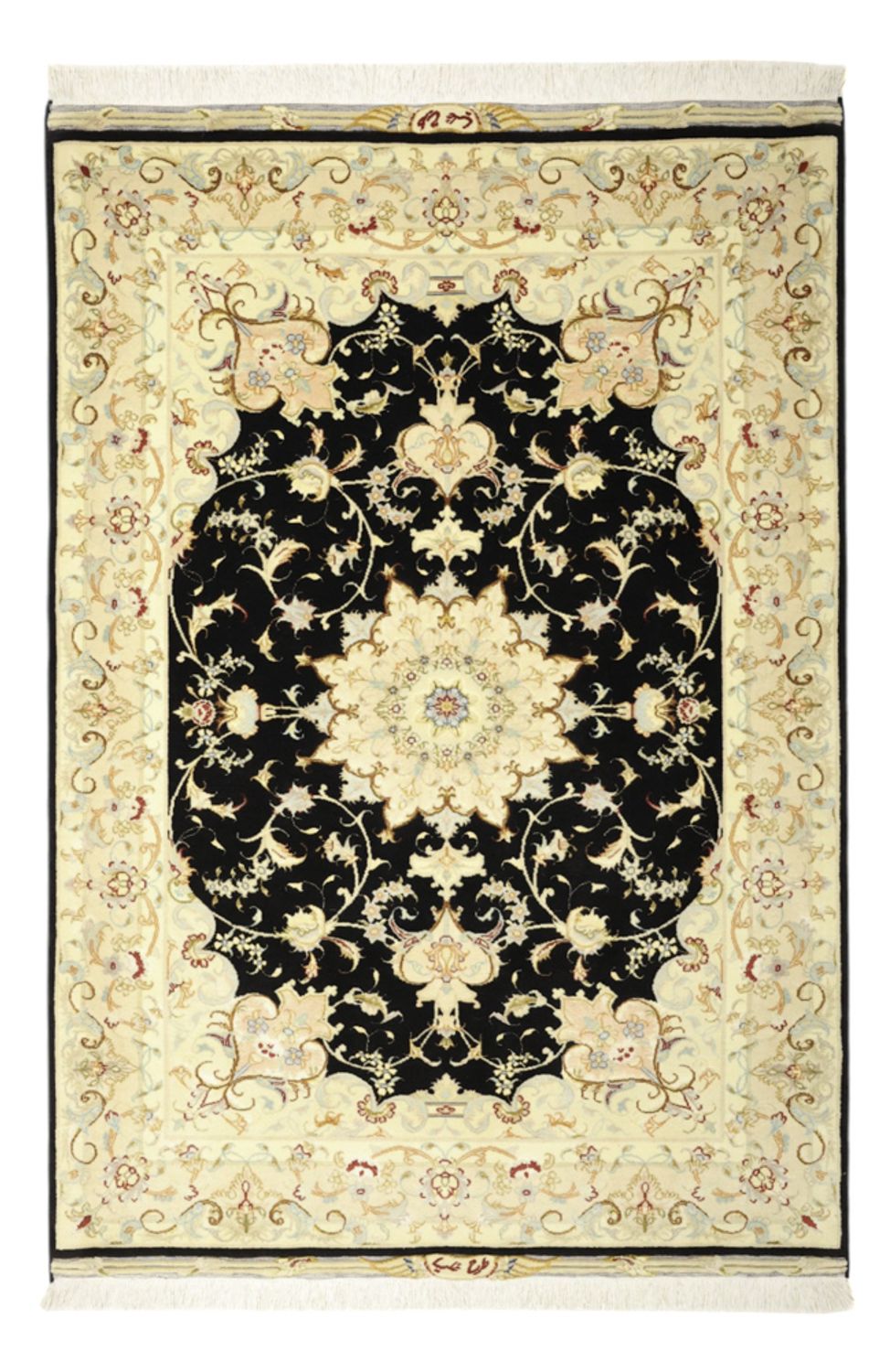 Alfombra Persa - Tabriz - Real - 152 x 99 cm - azul oscuro