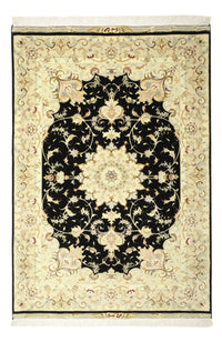 Alfombra Persa - Tabriz - Real - 152 x 99 cm - azul oscuro