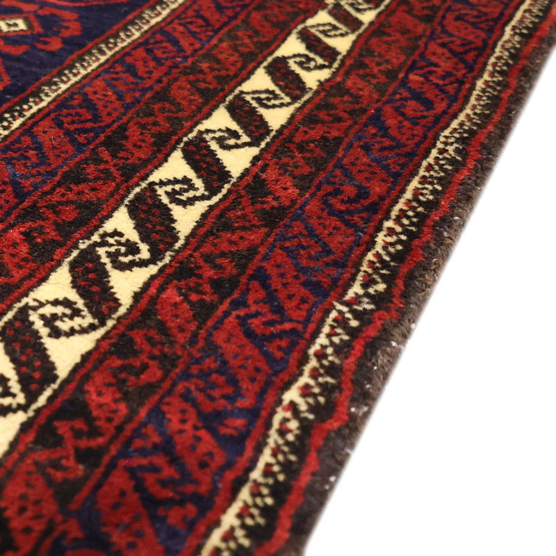 Alfombra de pasillo Alfombra Belutsch - 185 x 100 cm - rojo oscuro