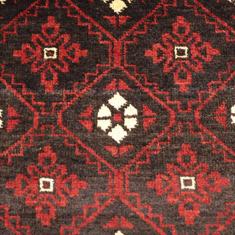 Alfombra de pasillo Alfombra Belutsch - 199 x 102 cm - rojo oscuro