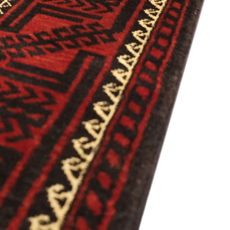 Alfombra de pasillo Alfombra Belutsch - 199 x 102 cm - rojo oscuro