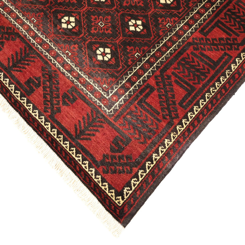 Alfombra de pasillo Alfombra Belutsch - 199 x 102 cm - rojo oscuro