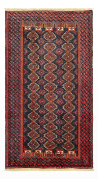 Alfombra de pasillo Alfombra Belutsch - 197 x 106 cm - rojo oscuro