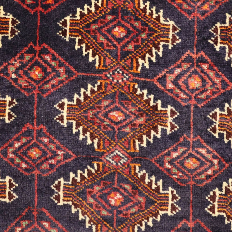 Alfombra de pasillo Alfombra Belutsch - 197 x 106 cm - rojo oscuro