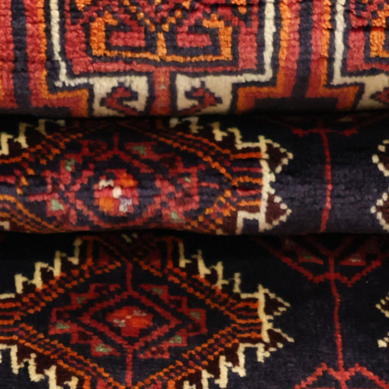 Alfombra de pasillo Alfombra Belutsch - 197 x 106 cm - rojo oscuro