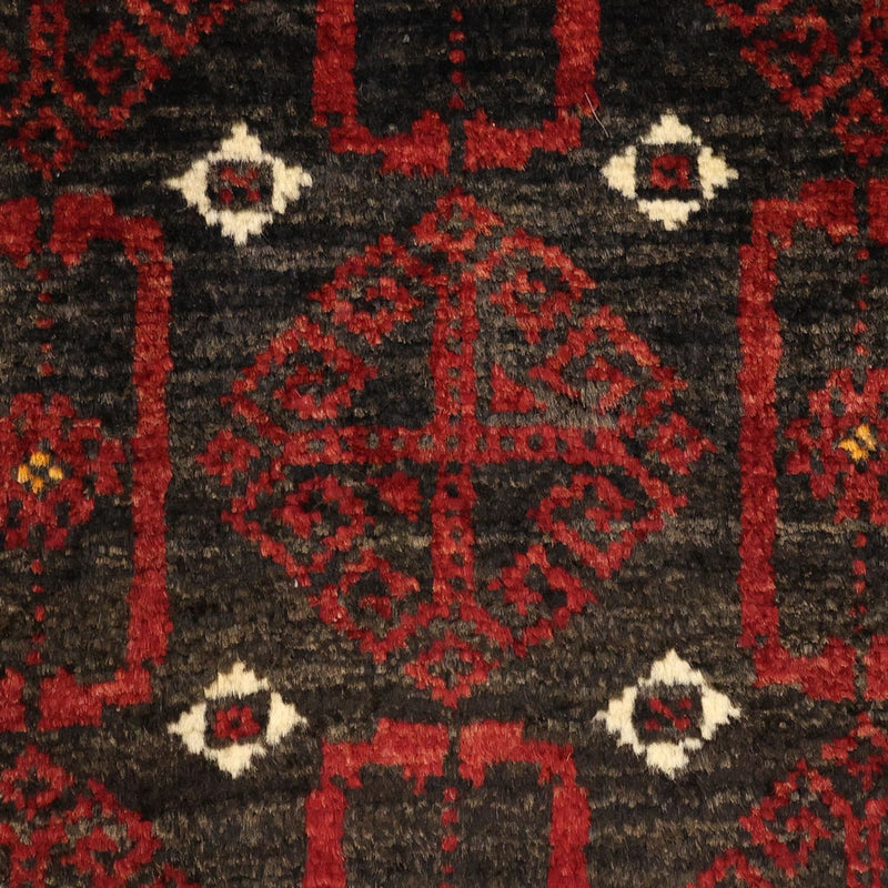 Alfombra de pasillo Alfombra Belutsch - 196 x 107 cm - rojo oscuro
