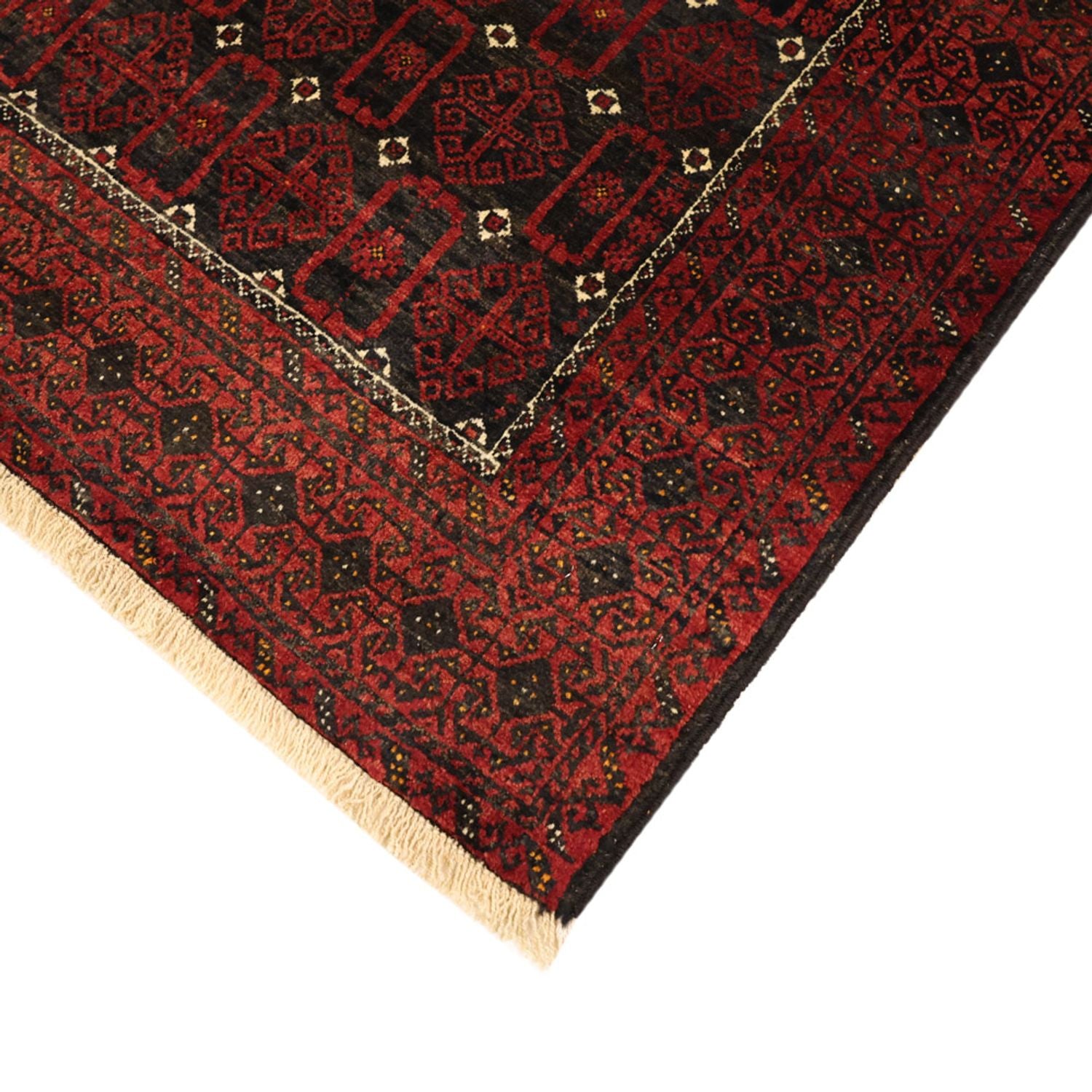 Alfombra de pasillo Alfombra Belutsch - 196 x 107 cm - rojo oscuro