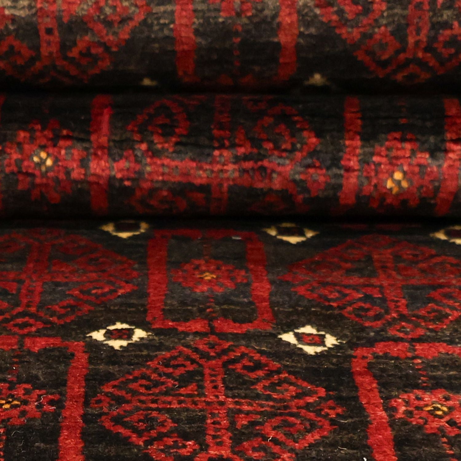 Alfombra de pasillo Alfombra Belutsch - 196 x 107 cm - rojo oscuro