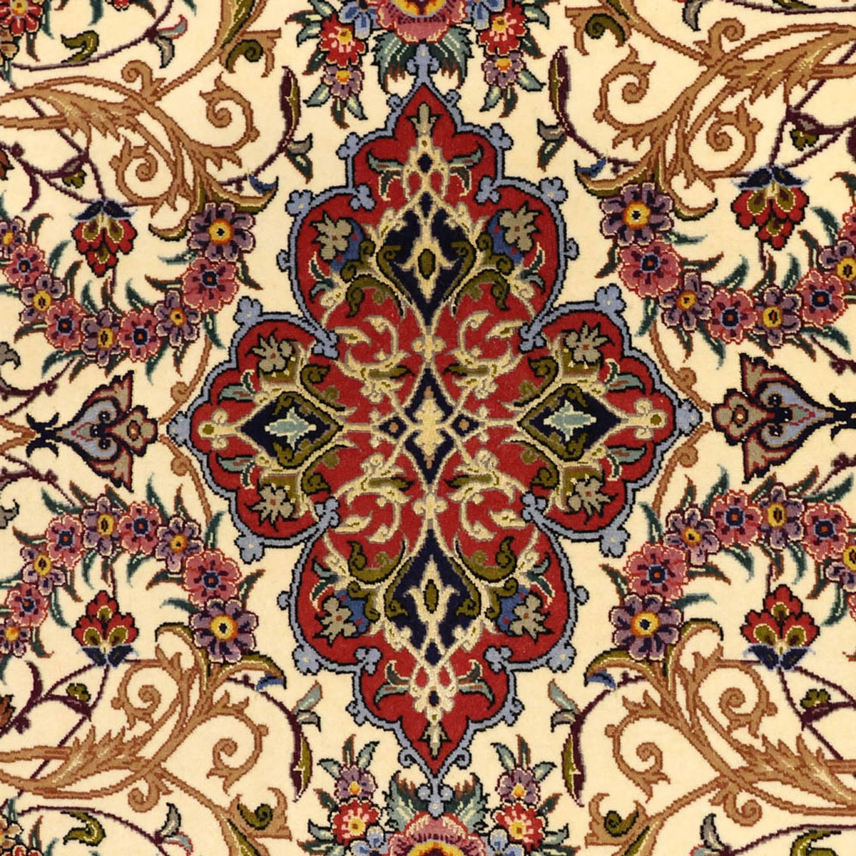 Alfombra Persa - Isfahan - Prima - Urdimbre de seda - 171 x 111 cm - beige