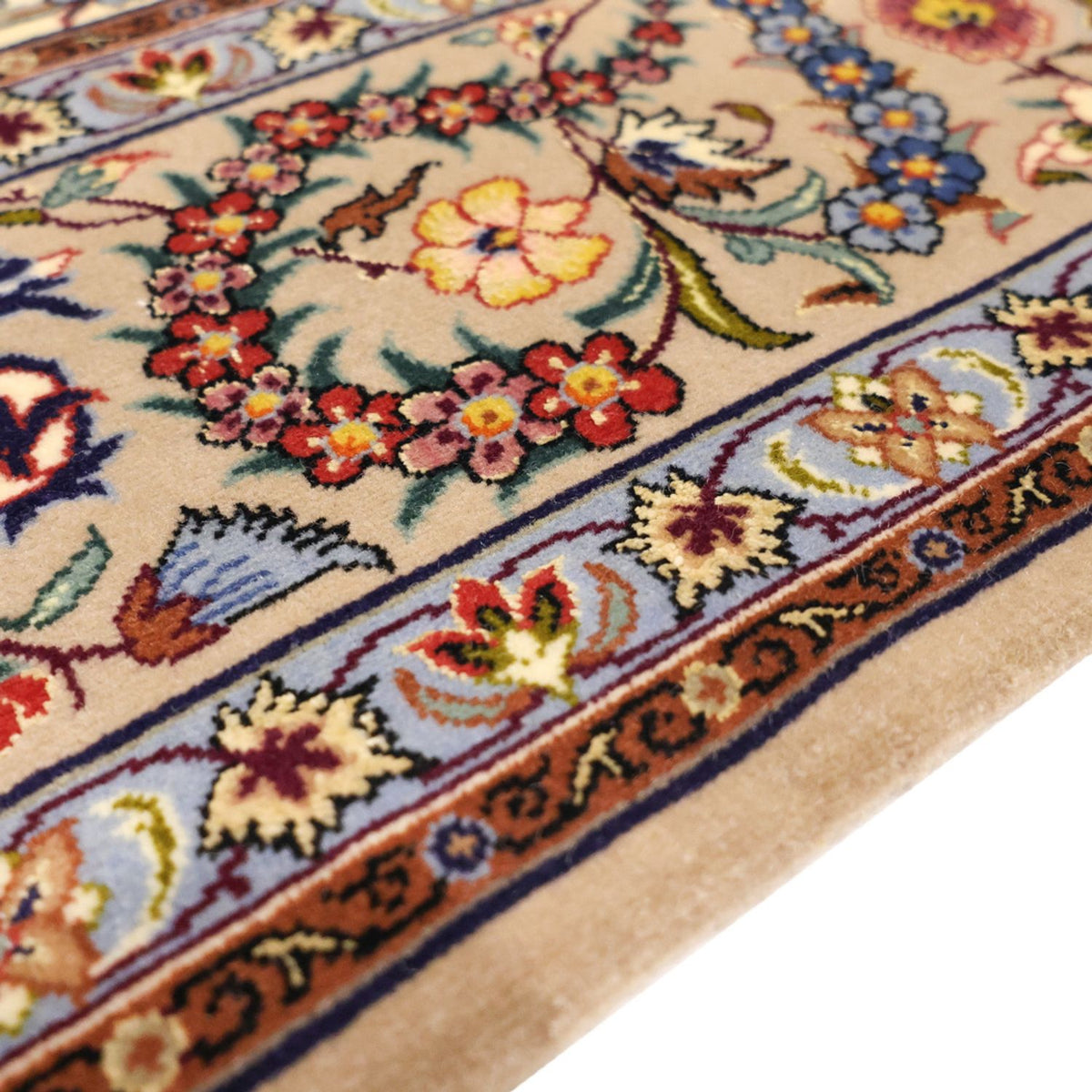 Alfombra Persa - Isfahan - Prima - Urdimbre de seda - 171 x 111 cm - beige