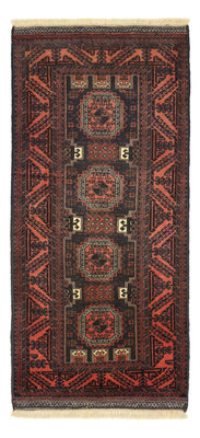 Alfombra de pasillo Alfombra Belutsch - 196 x 92 cm - rojo oscuro