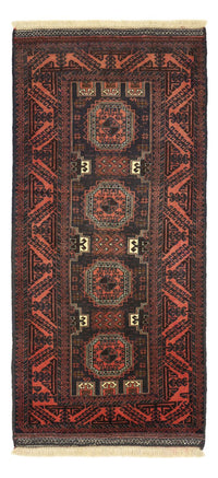 Alfombra de pasillo Alfombra Belutsch - 196 x 92 cm - rojo oscuro