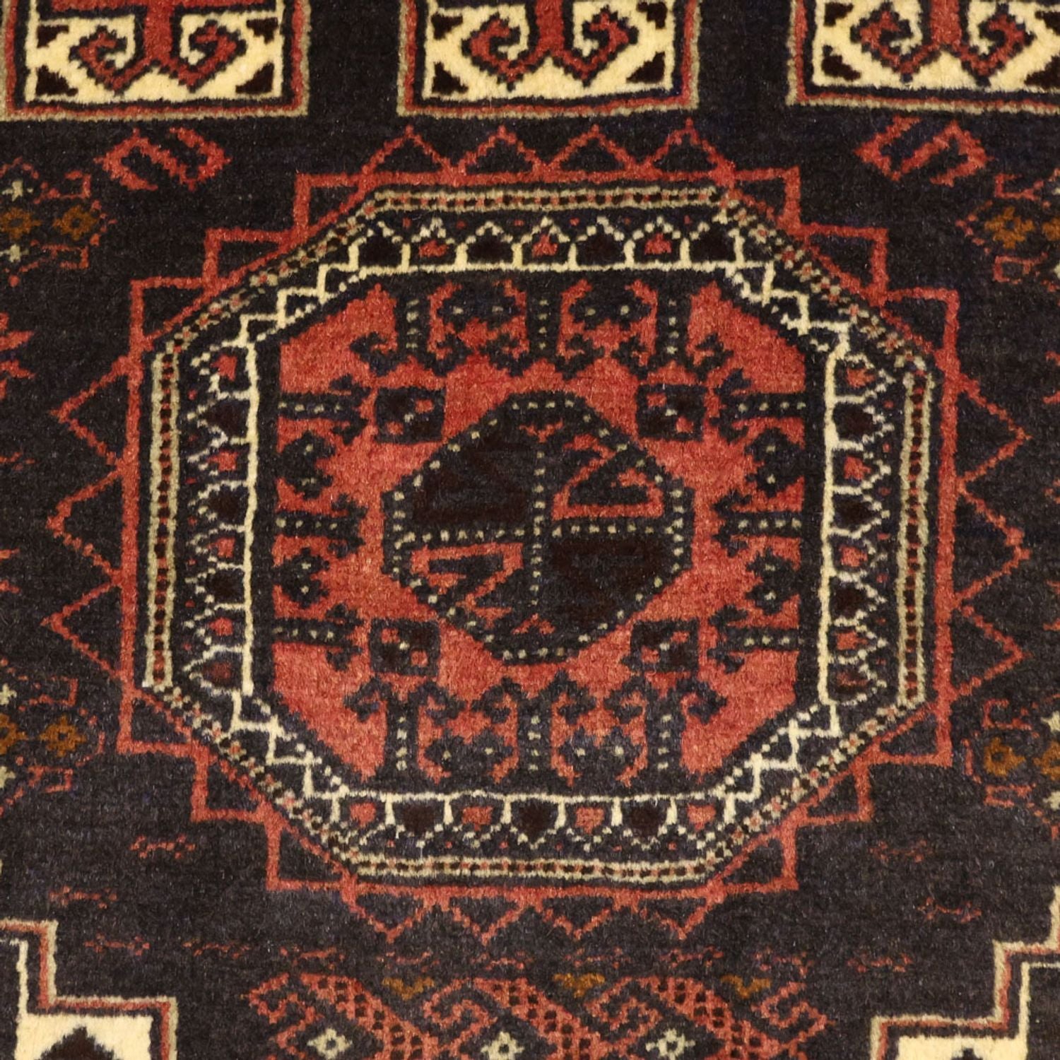 Alfombra de pasillo Alfombra Belutsch - 196 x 92 cm - rojo oscuro