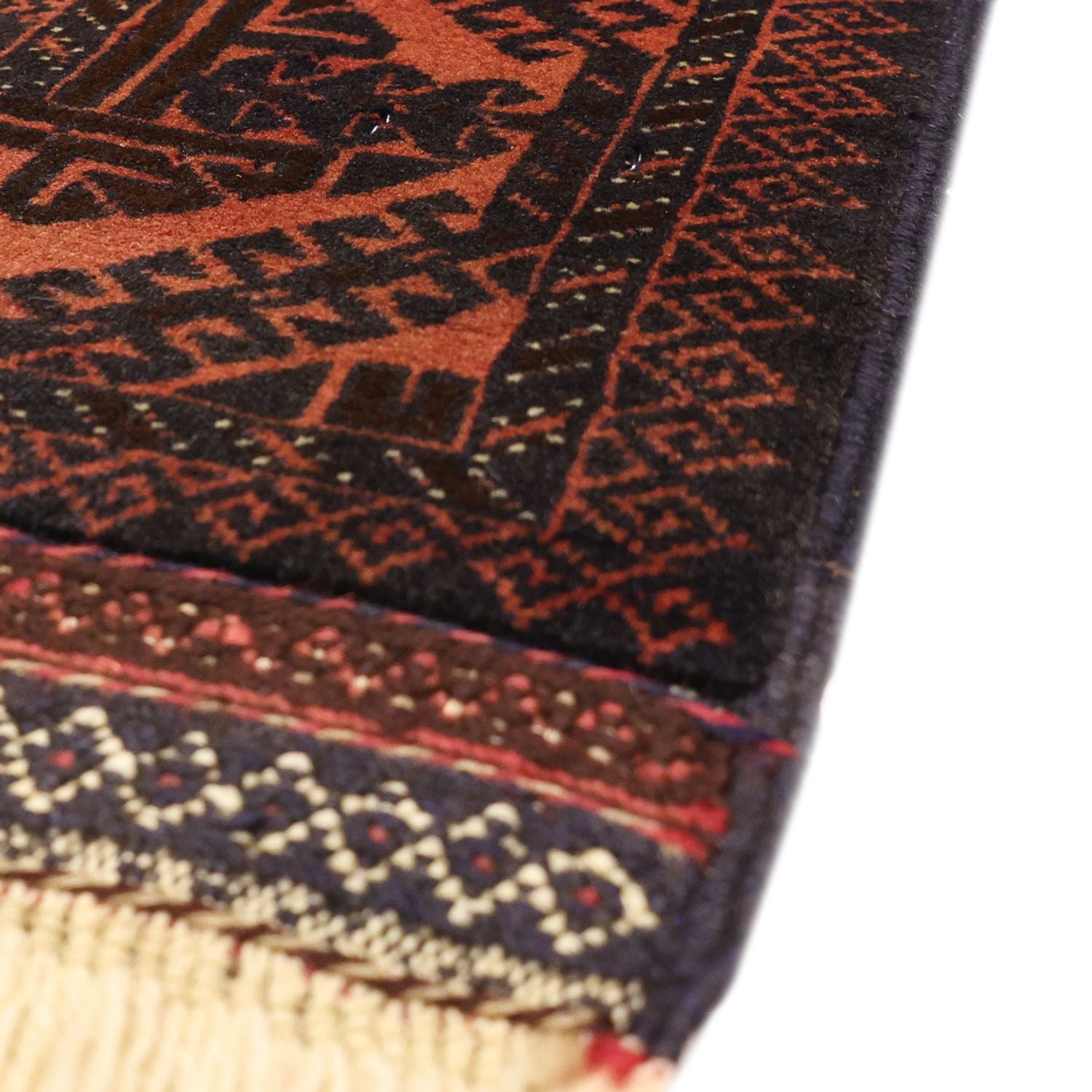 Alfombra de pasillo Alfombra Belutsch - 196 x 92 cm - rojo oscuro