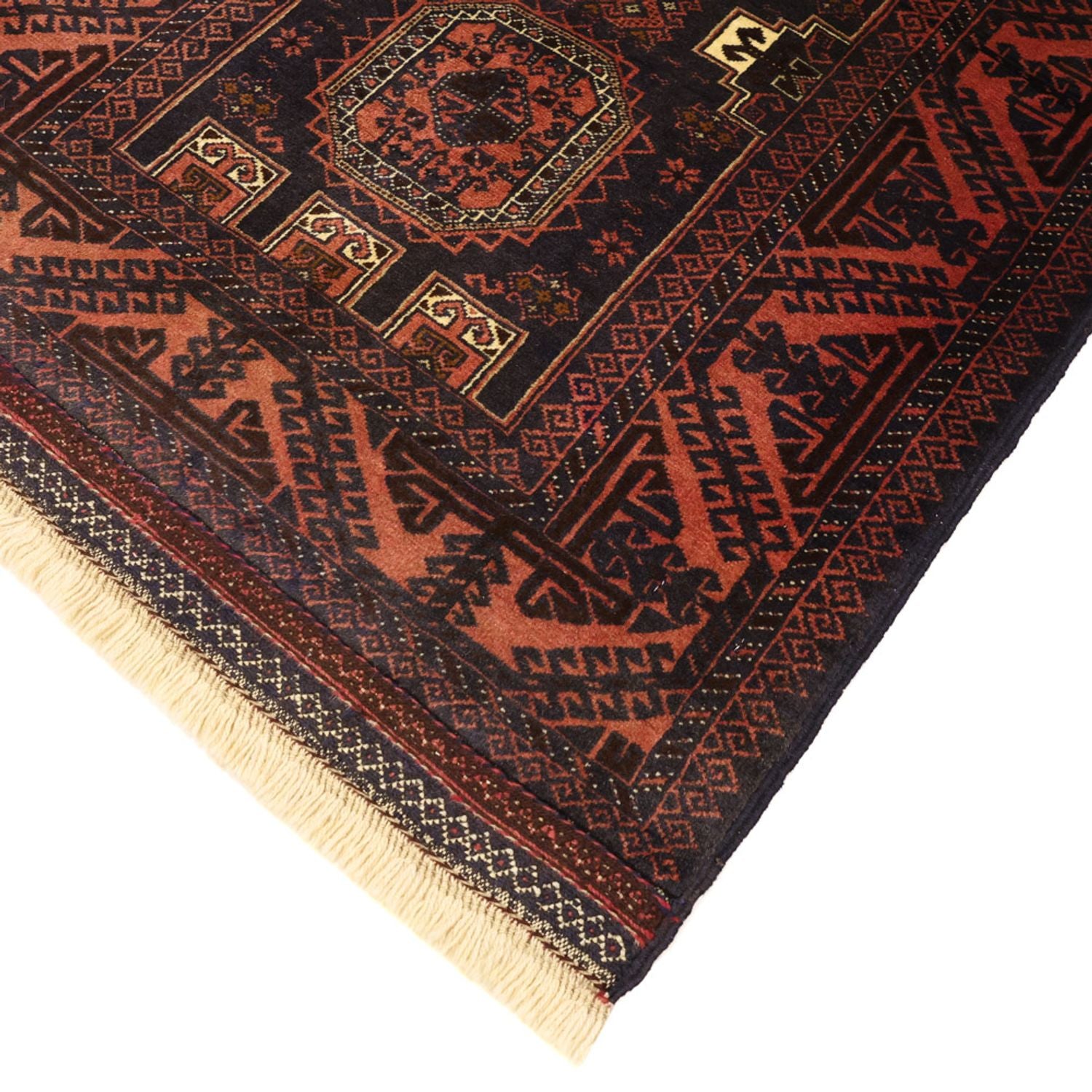 Alfombra de pasillo Alfombra Belutsch - 196 x 92 cm - rojo oscuro