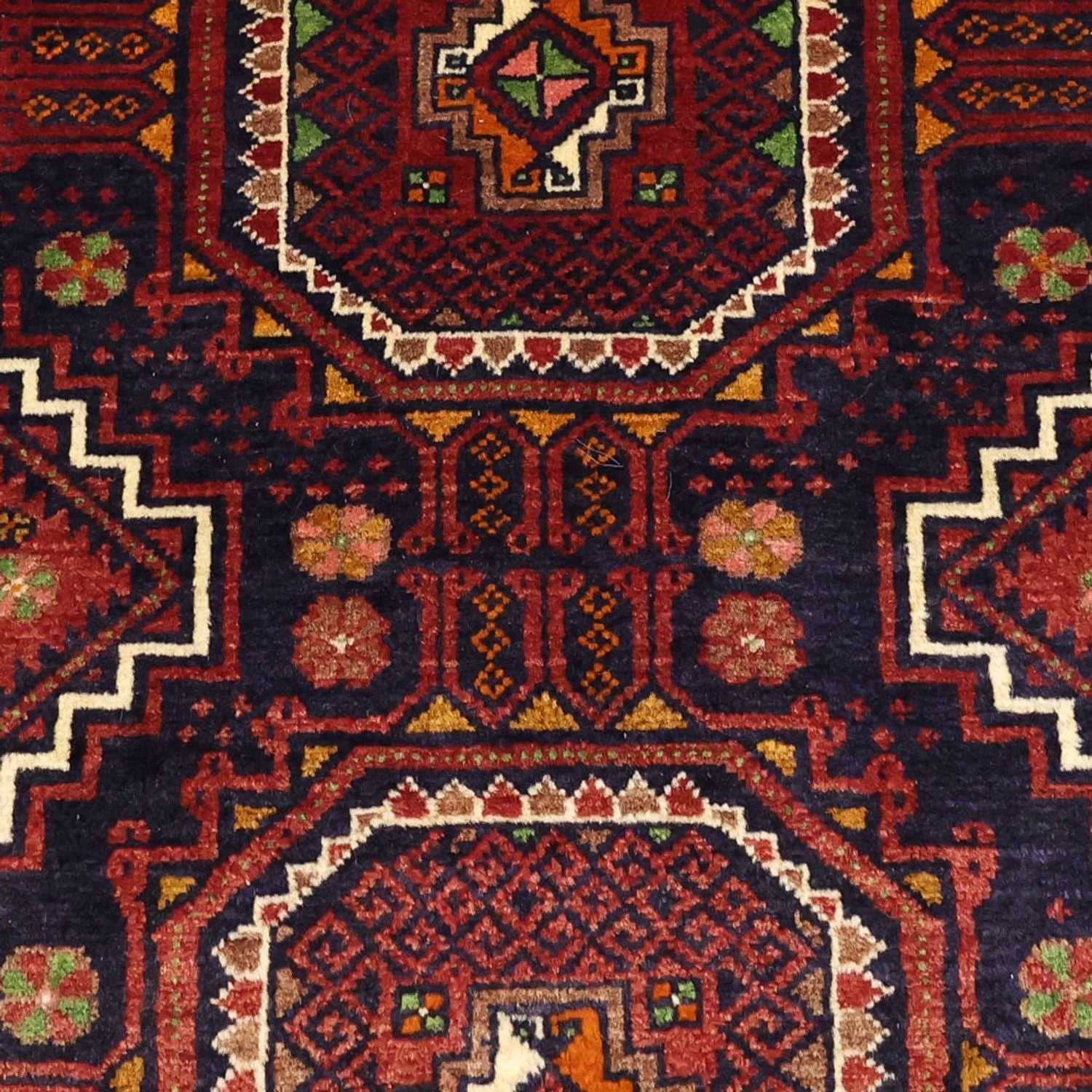 Alfombra de pasillo Alfombra Belutsch - 188 x 101 cm - rojo oscuro