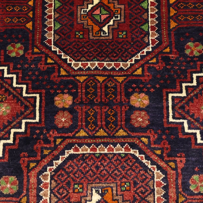 Alfombra de pasillo Alfombra Belutsch - 188 x 101 cm - rojo oscuro