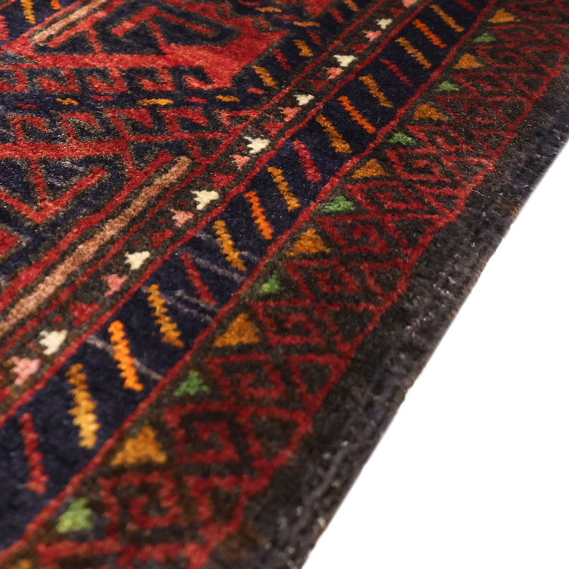 Alfombra de pasillo Alfombra Belutsch - 188 x 101 cm - rojo oscuro