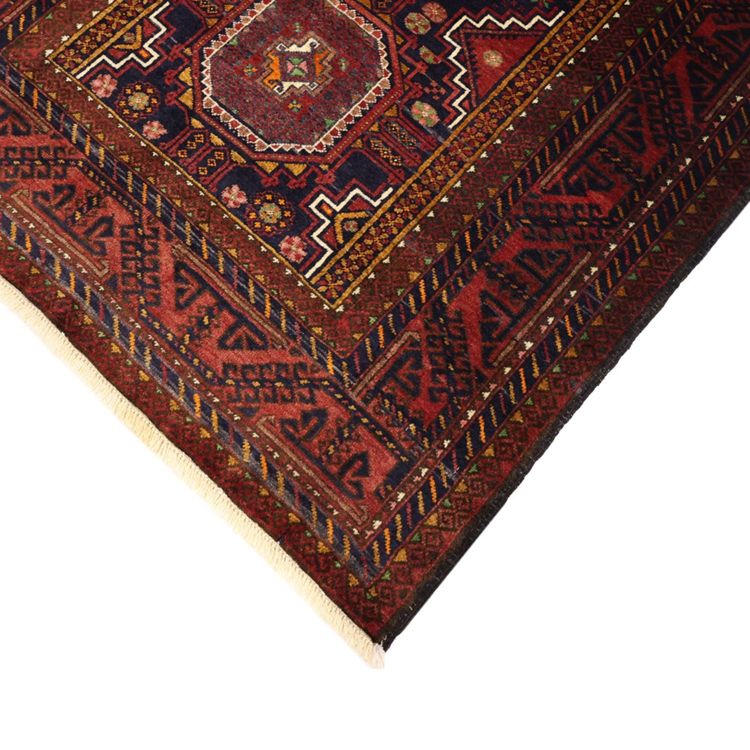 Alfombra de pasillo Alfombra Belutsch - 188 x 101 cm - rojo oscuro