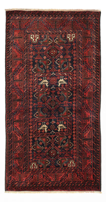 Alfombra de pasillo Alfombra Belutsch - 200 x 107 cm - rojo oscuro