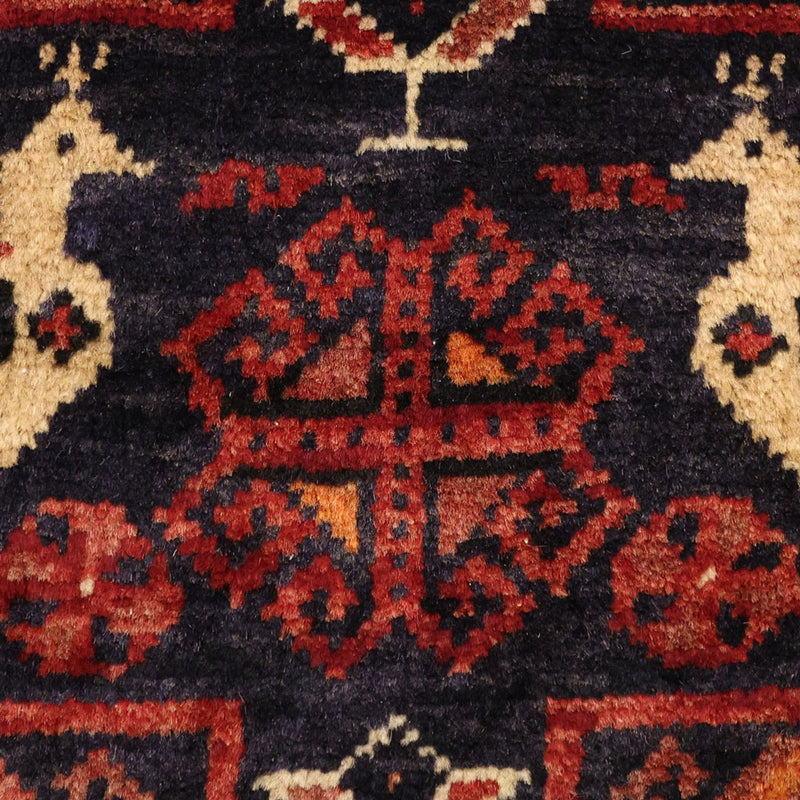 Alfombra de pasillo Alfombra Belutsch - 200 x 107 cm - rojo oscuro