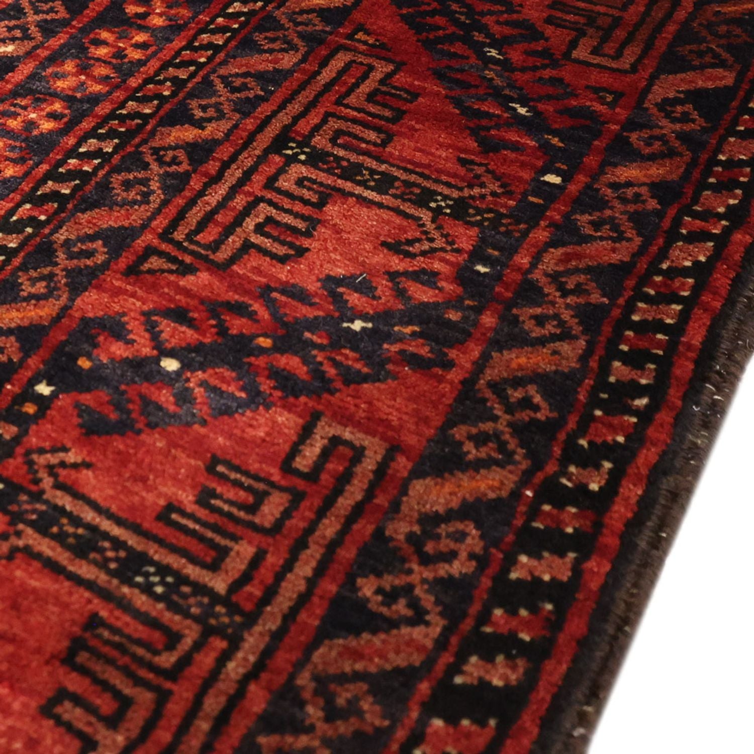 Alfombra de pasillo Alfombra Belutsch - 200 x 107 cm - rojo oscuro